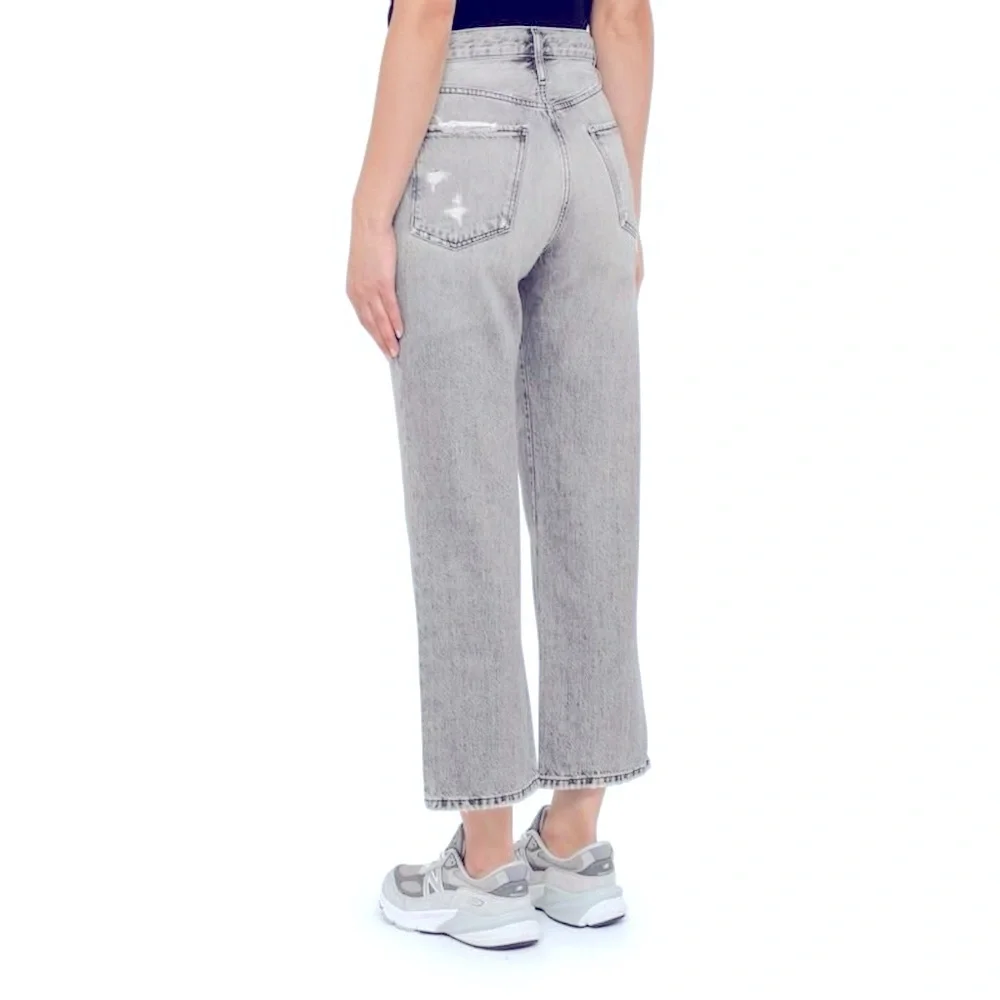 FRAME LE JANE CROP Women’s High Rise Cropped Distressed Jean Kallin Rips size 31 - Picture 4 of 11